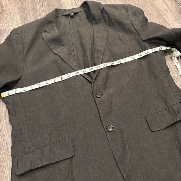 Banana Republic 100% Linen Blazer Men's 44R Gray Jacket Modern Slim Fit Preppy - Picture 11 of 15